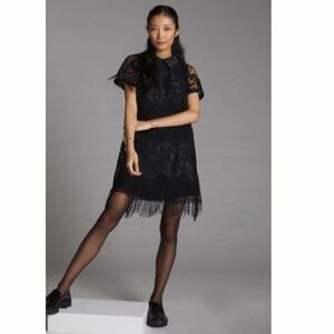 NWT 2X Anthropologie Plus - Elegant Black Lace Dress